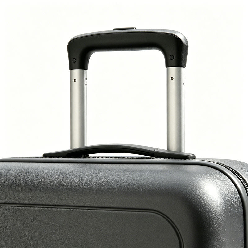 18 Inch Dark Grey Business Rolling Luggage, Eco-Friendly Lightweight Waterproof Durable Portable with TSA Lock & Leather Handle