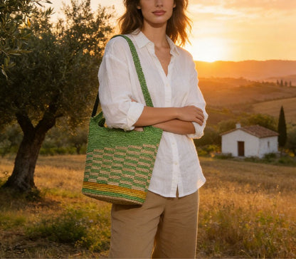 5L Open Top Large Capacity Shoulder Bag for Summer Beach & Casual Daily Outfits