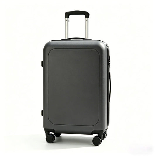 18 Inch Dark Grey Business Rolling Luggage, Eco-Friendly Lightweight Waterproof Durable Portable with TSA Lock & Leather Handle