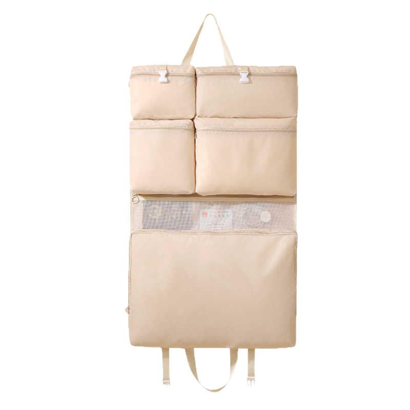 Travel Organizer Bag – Foldable Compartment Storage Bag with Hanging Handle for Business & Casual Trip Outfits