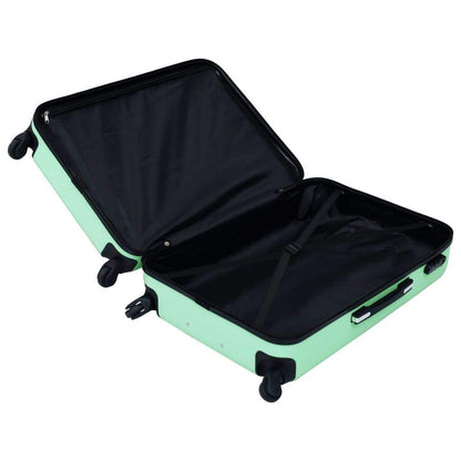 Mint Green Diamond Embossed Rolling Travel Bag with Built-in Password Lock, Telescopic Handle & Silent 360° Spinner Wheels for Business & Vacation Trips
