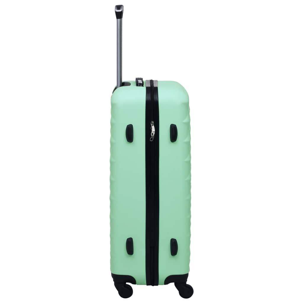 Mint Green Diamond Embossed Rolling Travel Bag with Built-in Password Lock, Telescopic Handle & Silent 360° Spinner Wheels for Business & Vacation Trips