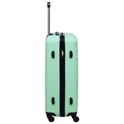 Mint Green Diamond Embossed Rolling Travel Bag with Built-in Password Lock, Telescopic Handle & Silent 360° Spinner Wheels for Business & Vacation Trips